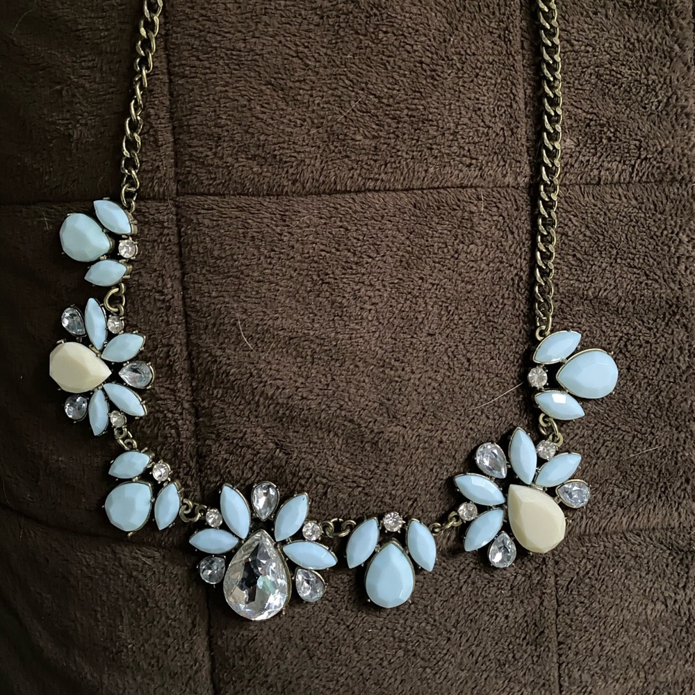 Pastel Rhinestone Statement Necklace